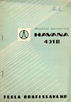 Tesla 431b - Navod k udrzbe 